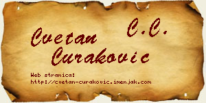 Cvetan Curaković vizit kartica